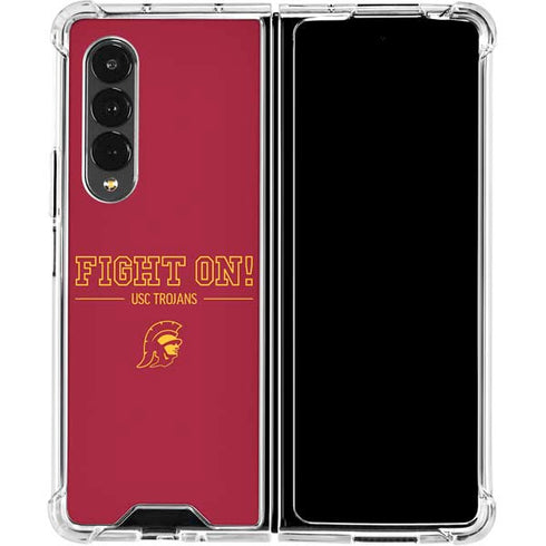 University of Southern California Fight On Galaxy Z Fold4 5G Clear Case