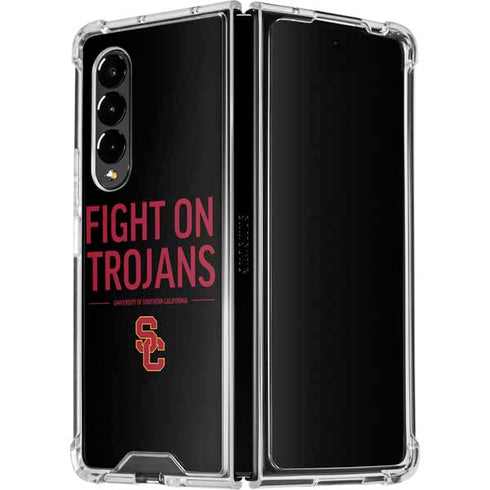 University of Southern California Fight On Trojans Galaxy Z Fold4 5G Clear Case