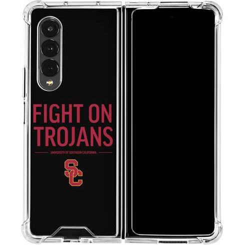 University of Southern California Fight On Trojans Galaxy Z Fold4 5G Clear Case