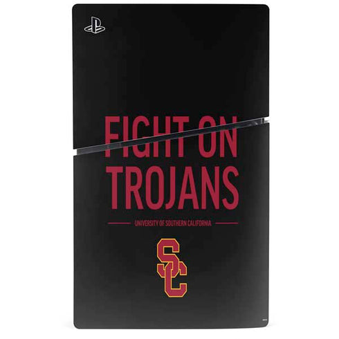 University of Southern California Fight On Trojans PS5 Slim Disk Bundle Skin