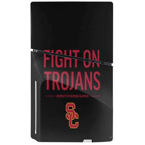 University of Southern California Fight On Trojans PS5 Slim Disk Bundle Skin