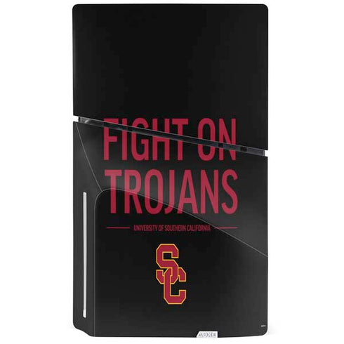 University of Southern California Fight On Trojans PS5 Slim Disk Console Skin