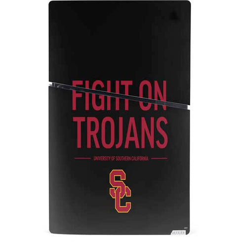 University of Southern California Fight On Trojans PS5 Slim Digital Edition Bundle Skin