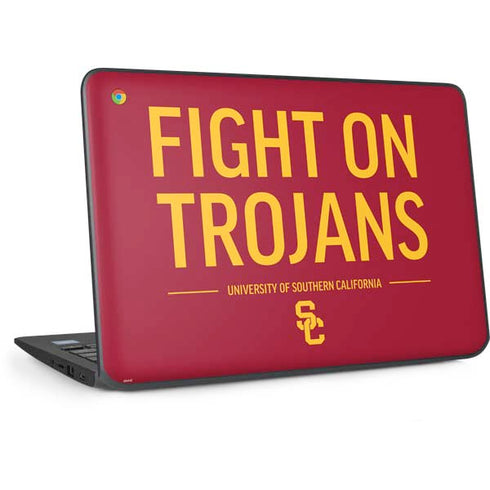 University of Southern California Fight On Trojans Red HP Chromebook Skin