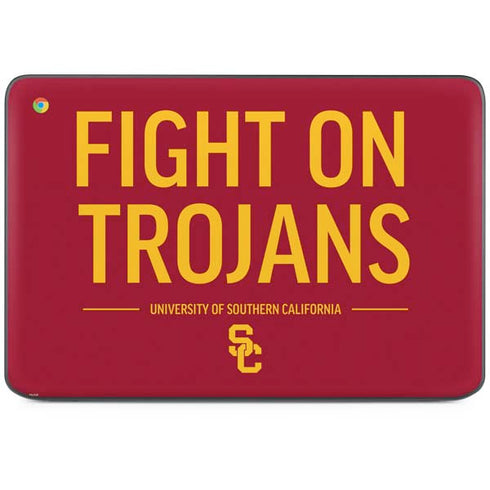 University of Southern California Fight On Trojans Red HP Chromebook Skin