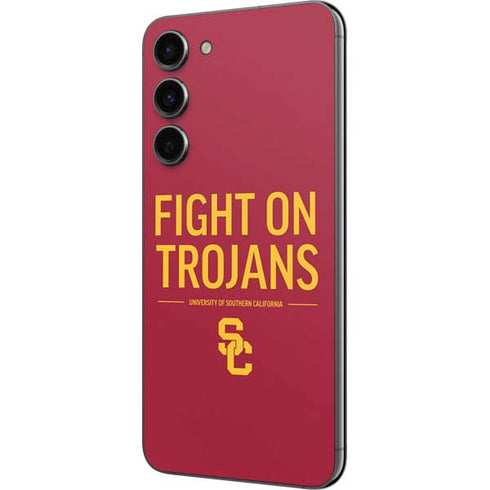 University of Southern California Fight On Trojans Red Galaxy S23 Plus Skin