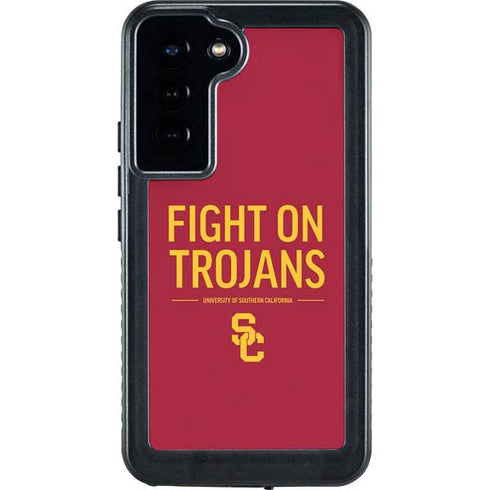 University of Southern California Fight On Trojans Red Galaxy S23 Plus Waterproof Case