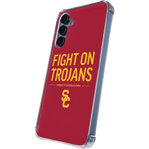 University of Southern California Fight On Trojans Red Galaxy S24 Clear Case