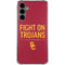 University of Southern California Fight On Trojans Red Galaxy S24 Plus Clear Case
