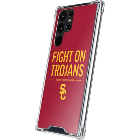 University of Southern California Fight On Trojans Red Galaxy S24 Ultra Clear Case
