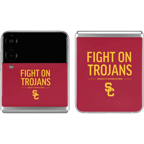 University of Southern California Fight On Trojans Red Galaxy Z Flip4 5G Skin