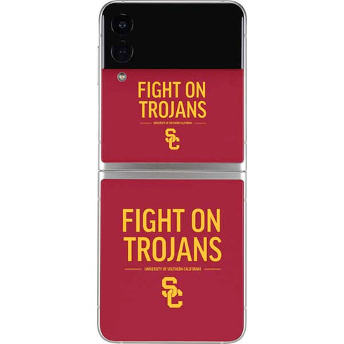 University of Southern California Fight On Trojans Red Galaxy Z Flip4 5G Skin