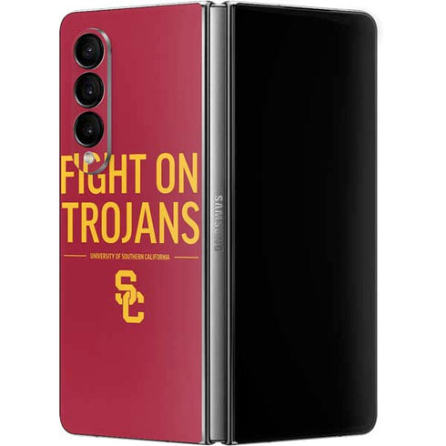 University of Southern California Fight On Trojans Red Galaxy Z Fold4 5G Skin