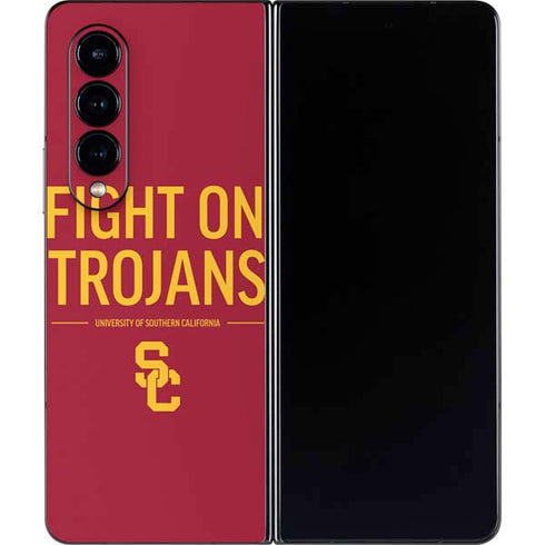 University of Southern California Fight On Trojans Red Galaxy Z Fold4 5G Skin