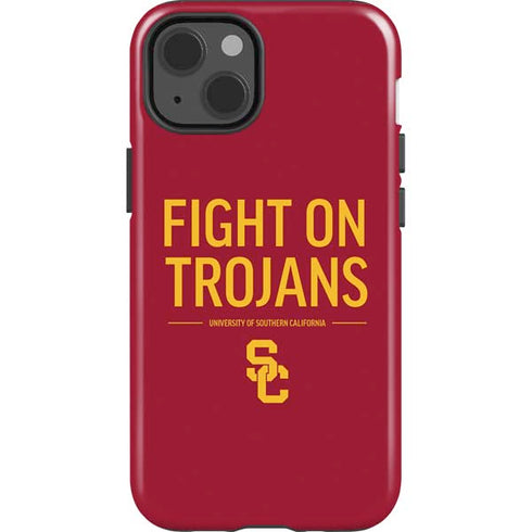 University of Southern California Fight On Trojans Red iPhone 15 Impact Case
