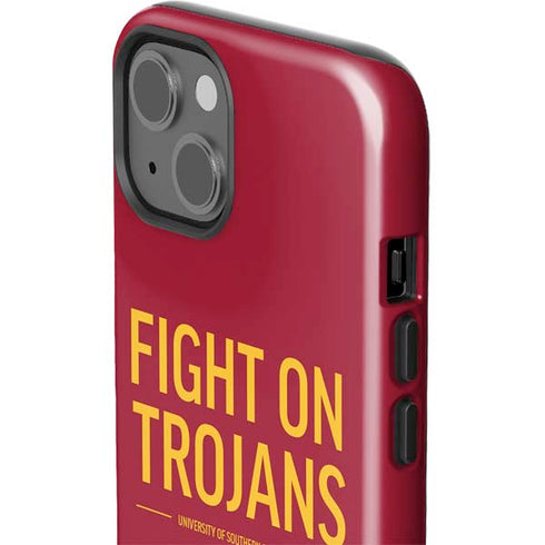 University of Southern California Fight On Trojans Red iPhone 14 Impact Case