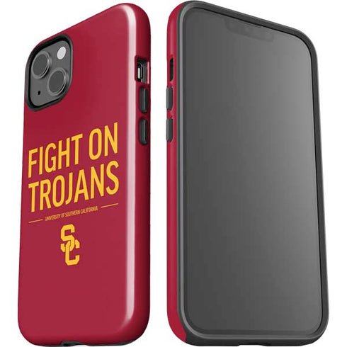 University of Southern California Fight On Trojans Red iPhone 14 Impact Case