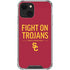 University of Southern California Fight On Trojans Red iPhone 14 Plus Clear Case