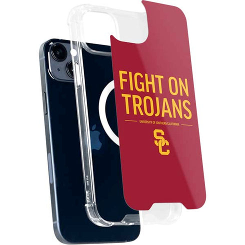 University of Southern California Fight On Trojans Red iPhone 15 Plus MagSafe Case