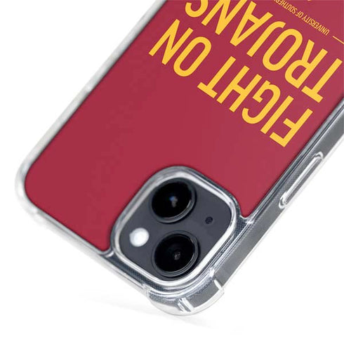 University of Southern California Fight On Trojans Red iPhone 15 Plus MagSafe Case