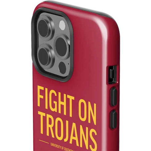 University of Southern California Fight On Trojans Red iPhone 15 Pro Impact Case