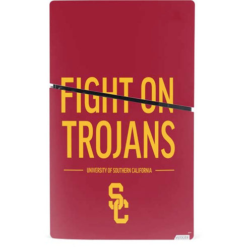 University of Southern California Fight On Trojans Red PS5 Slim Digital Edition Bundle Skin