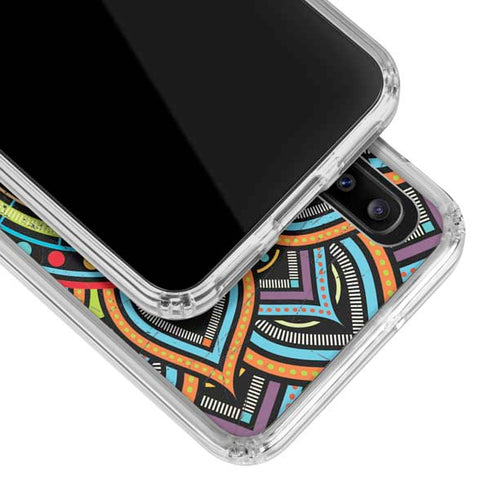 Finding Center Colored Galaxy A30 Clear Case