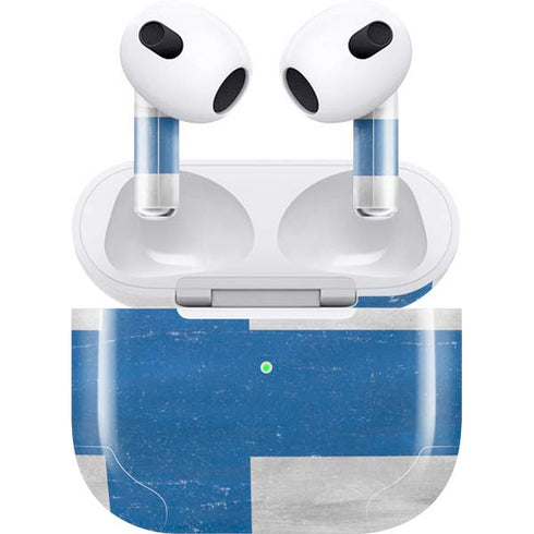 Finland Flag Distressed Apple AirPods (3rd Gen 2021) Skin
