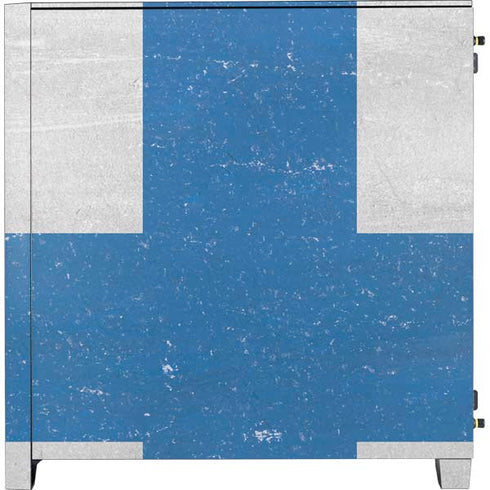 Finland Flag Distressed Corsair 4000D Tempered Glass Mid-Tower ATX Case Skin