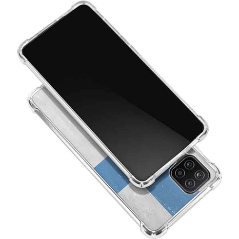 Finland Flag Distressed Galaxy A12 Clear Case