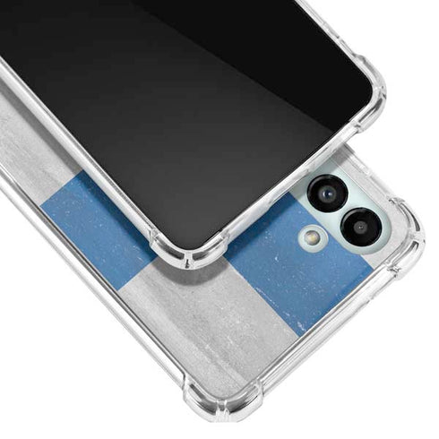 Finland Flag Distressed Galaxy A13 5G Clear Case