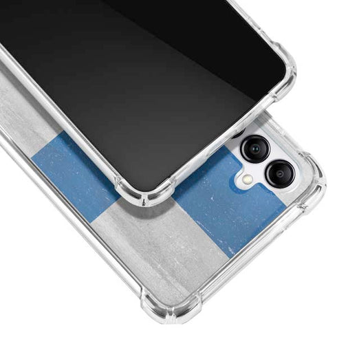 Finland Flag Distressed Galaxy A14 5G Clear Case