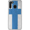 Finland Flag Distressed Galaxy A21 Clear Case