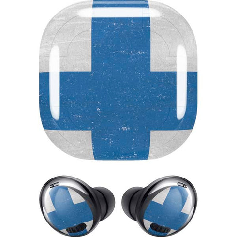 Finland Flag Distressed Galaxy Buds Pro Skin