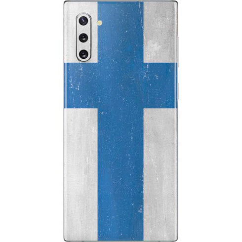 Finland Flag Distressed Galaxy Note 10 Skin