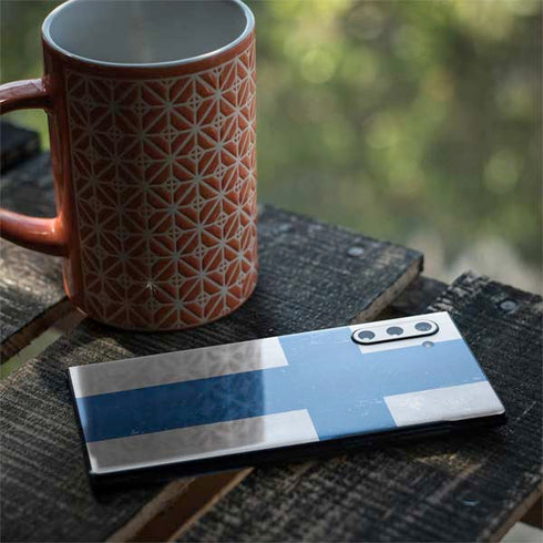 Finland Flag Distressed Galaxy Note 10 Skin
