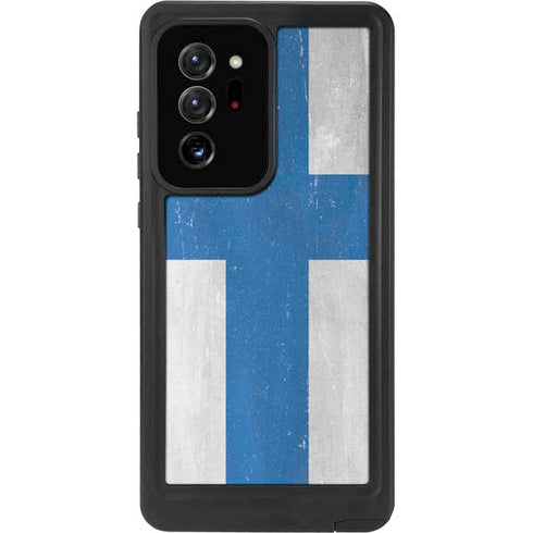 Finland Flag Distressed Galaxy Note20 Ultra 5G Waterproof Case