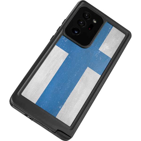 Finland Flag Distressed Galaxy Note20 Ultra 5G Waterproof Case