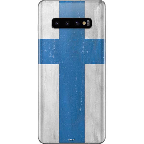 Finland Flag Distressed Galaxy S10 Plus Skin
