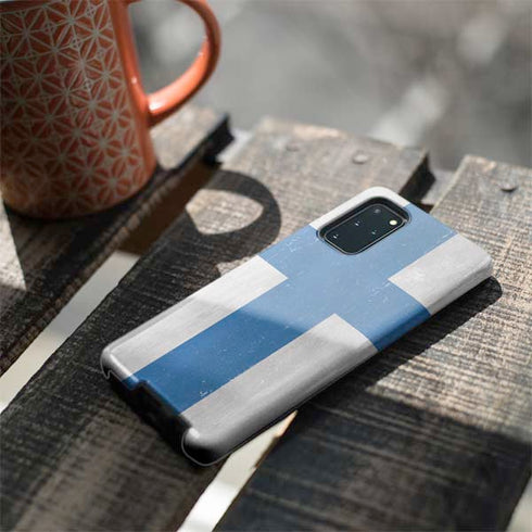Finland Flag Distressed Galaxy S20 Plus Pro Case