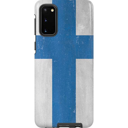 Finland Flag Distressed Galaxy S20 Pro Case