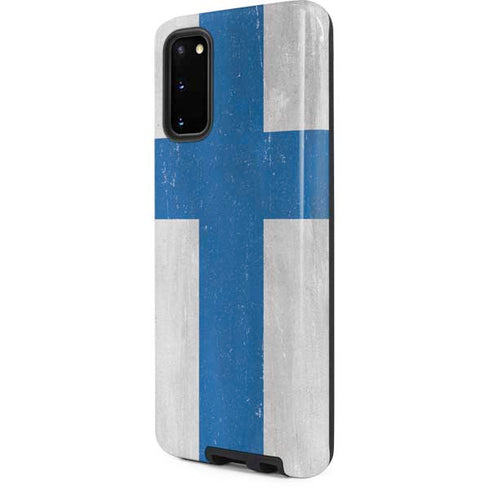 Finland Flag Distressed Galaxy S20 Pro Case