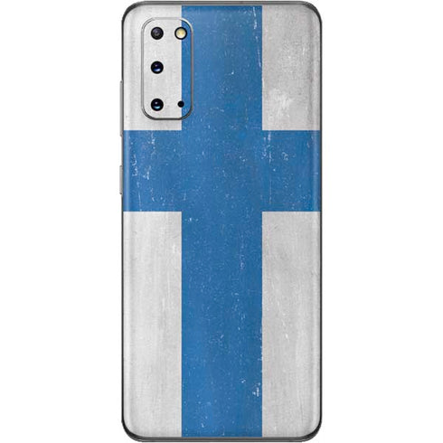 Finland Flag Distressed Galaxy S20 Skin
