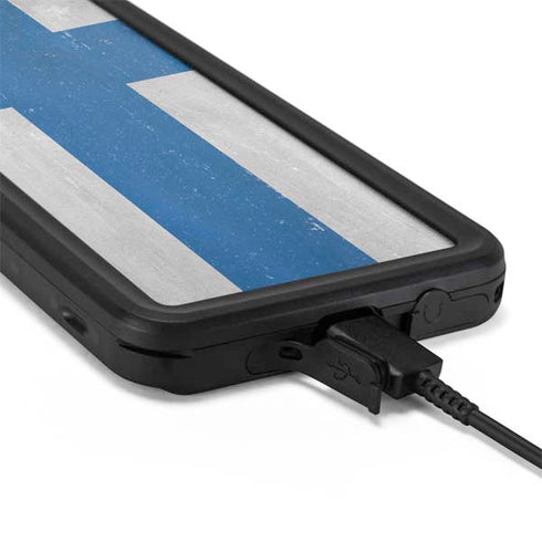 Finland Flag Distressed Galaxy S20 Waterproof Case