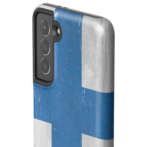 Finland Flag Distressed Galaxy S21 5G Pro Case