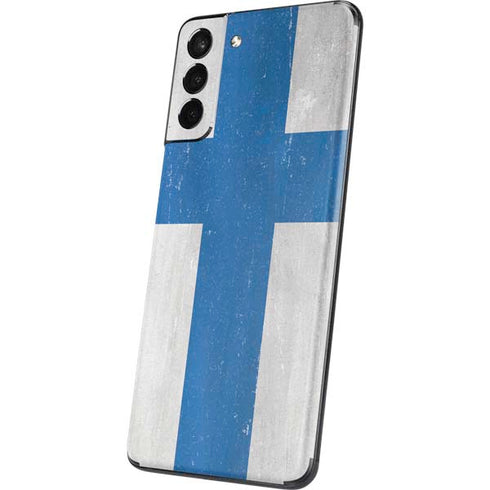 Finland Flag Distressed Galaxy S21 5G Skin