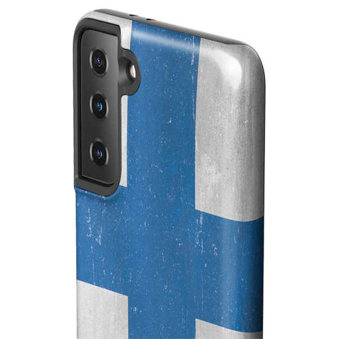 Finland Flag Distressed Galaxy S21 Plus 5G Pro Case