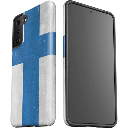 Finland Flag Distressed Galaxy S21 Plus 5G Pro Case