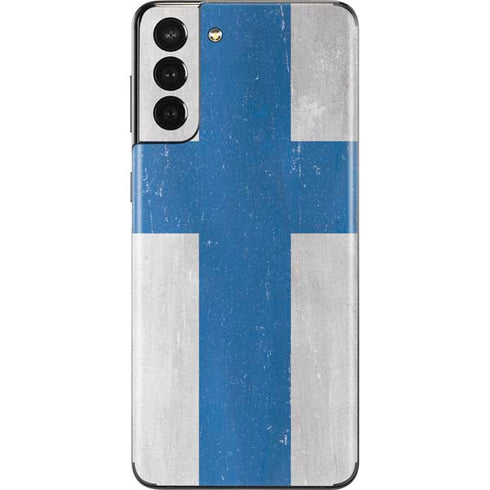 Finland Flag Distressed Galaxy S21 Plus 5G Skin