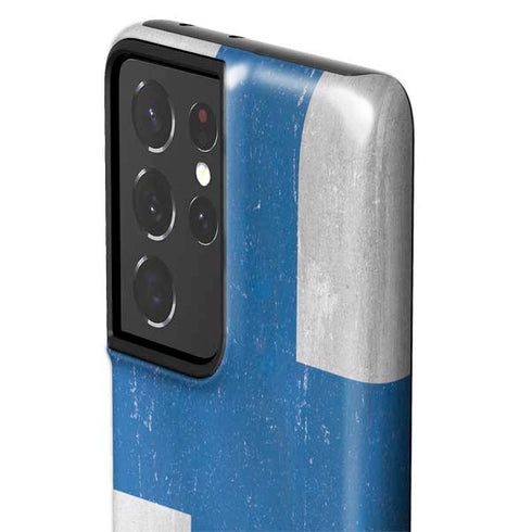 Finland Flag Distressed Galaxy S21 Ultra 5G Pro Case